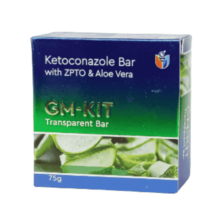 GM-Kit Transparent Ketoconazole Bar with ZPTO & Aloe Vera 75g